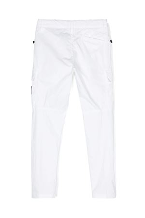 white cotton trousers STONE ISLAND KIDS | 801630410V0001